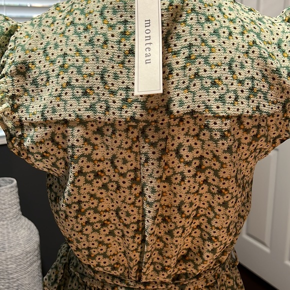 Monteau Floral spring dress with daisy print. New with tags. Tie on the waist. - Picture 6 of 7